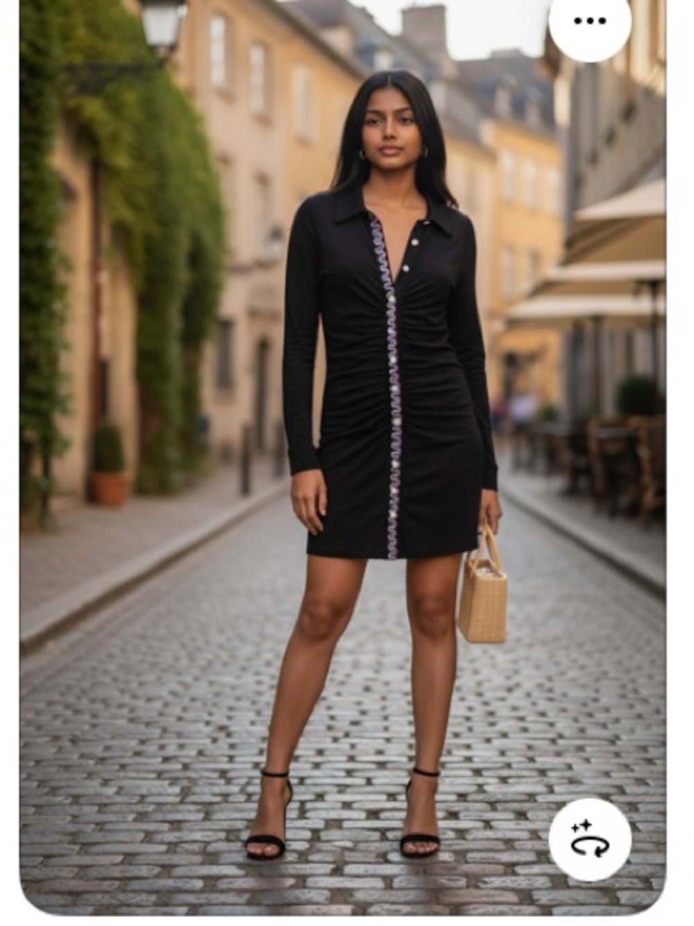 NWT Pitusa ruched front dress